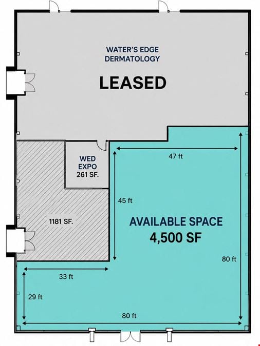 4500sf Office / Retail For Lease