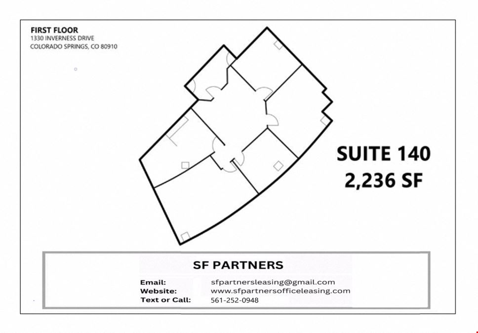 2236 SF Suite 140 Professional Office Space