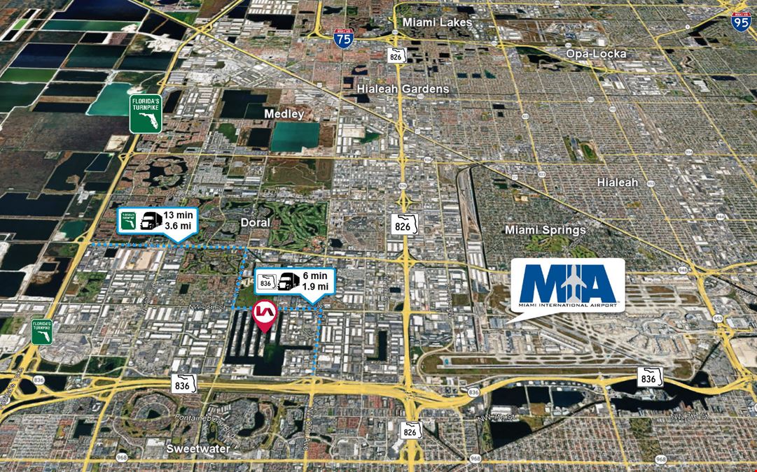 Dock Warehouse in Fingerlakes Miami Airport West Industrial Market