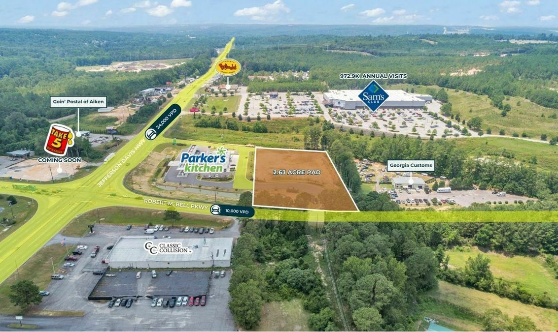 2.63 Acres | Pad Ready Site | Adjacent to Parker's