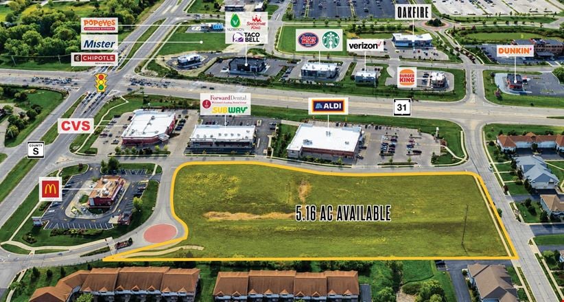 Preview of VacantLand space for Rent at NEQ of Hwy 31 & County S