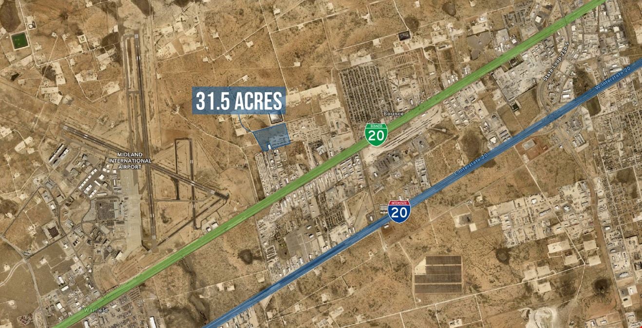31.5 Acres near Midland Airport, Hwy 80, and I-20
