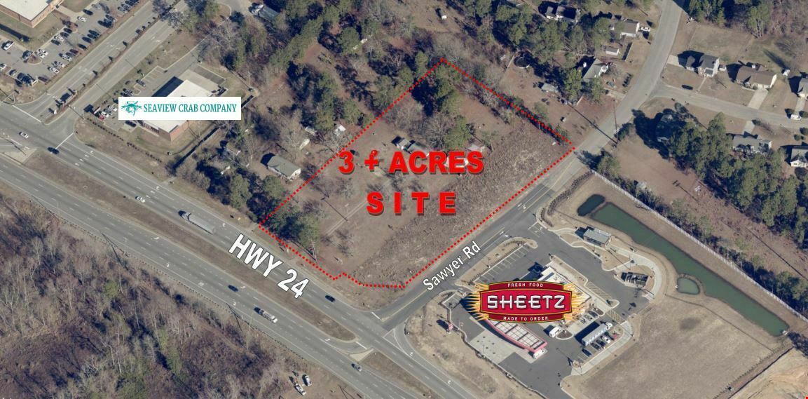 3+ Acres Commercial Land Beside Sheetz