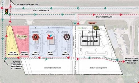 Preview of Retail space for Rent at SEC Hwy 6 & Vicksburg Blvd