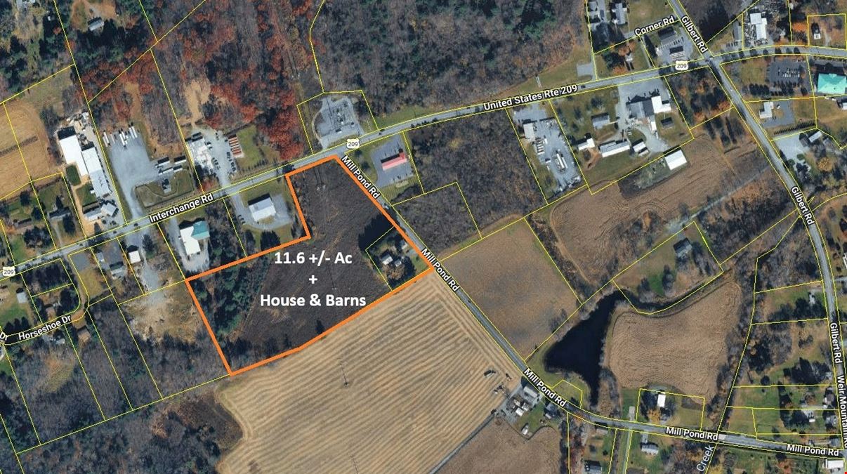 11.6+/- Acres Industrial w/ House and Barn