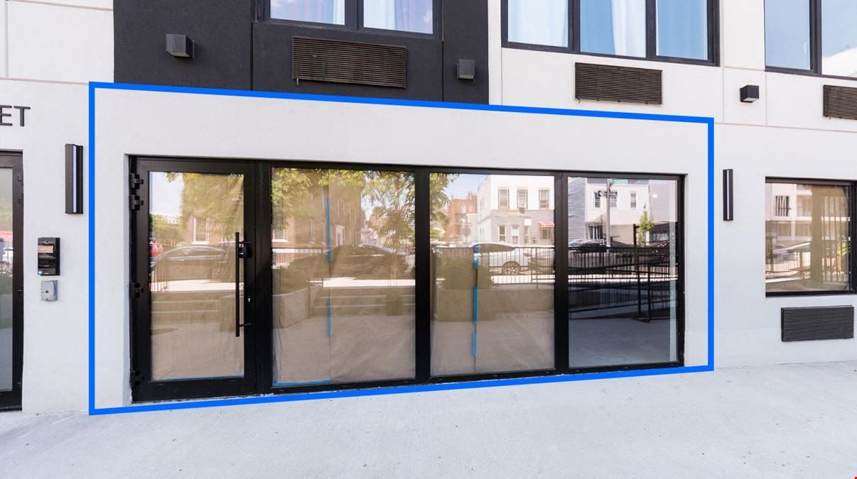 1,000 SF | 134 Erasmus Street | Modern Glass Storefront in Flatbush for Lease
