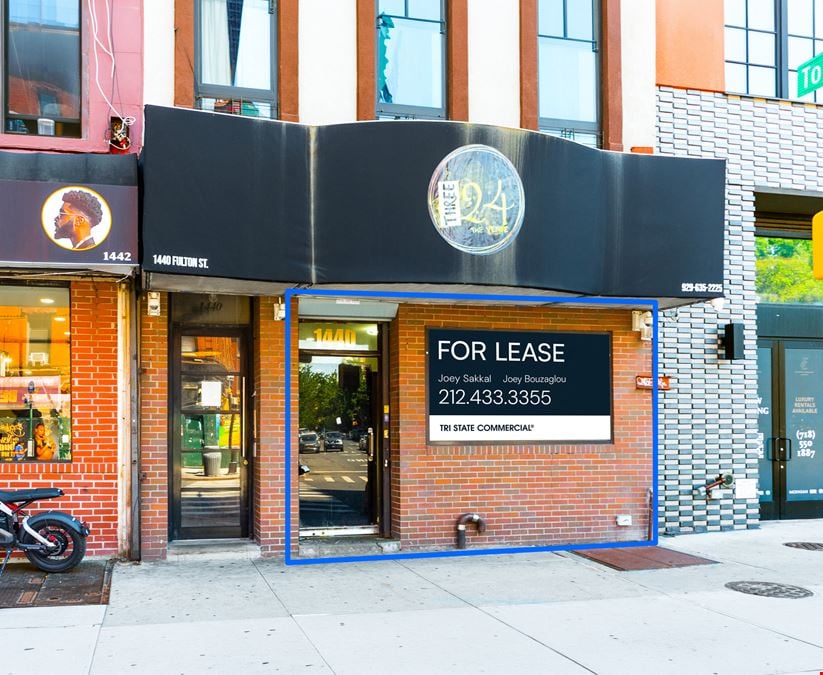 1,500 SF | 1440 Fulton Street | Bed-Stuy Renovated Vanilla Box Space for Lease