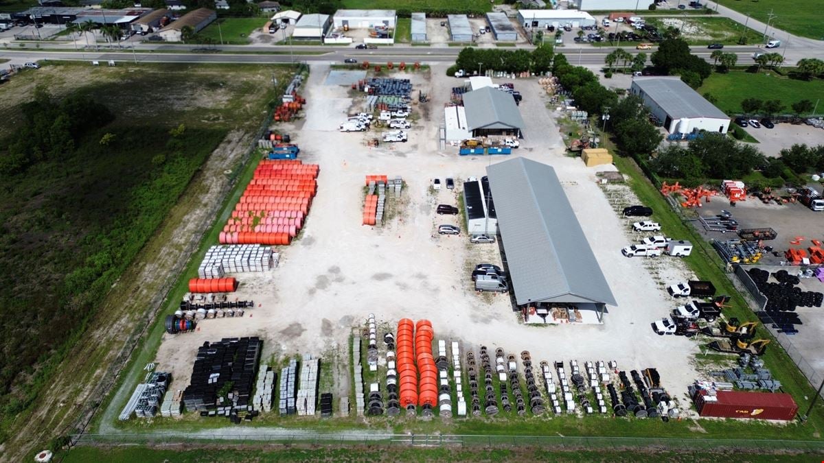 4.62 AC of Fully Fenced Industrial Land with Covered Storage