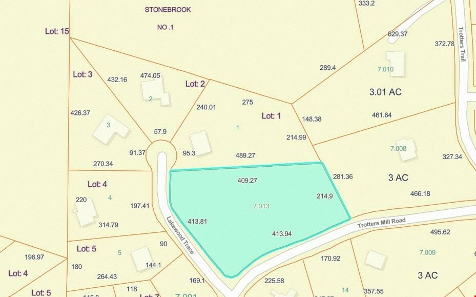 Lakewood Trace - 3.18 Acre Lot