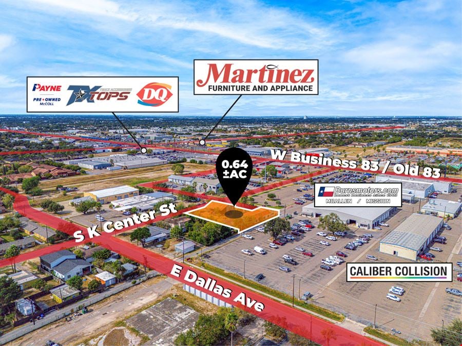 0.64 ± AC | Redevelopment Opportunity | Zoned C-3 | McAllen, TX