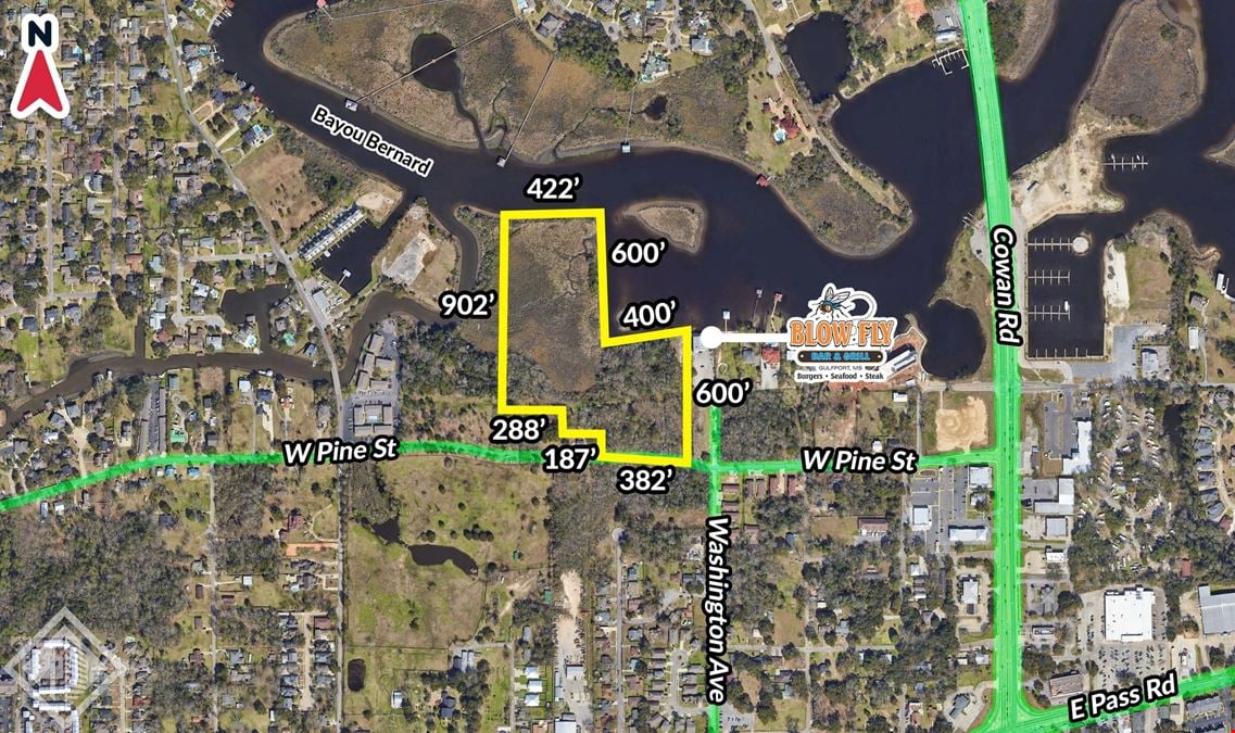 RARE WATERFRONT DEVELOPMENT TRACT ON BAYOU BENARD