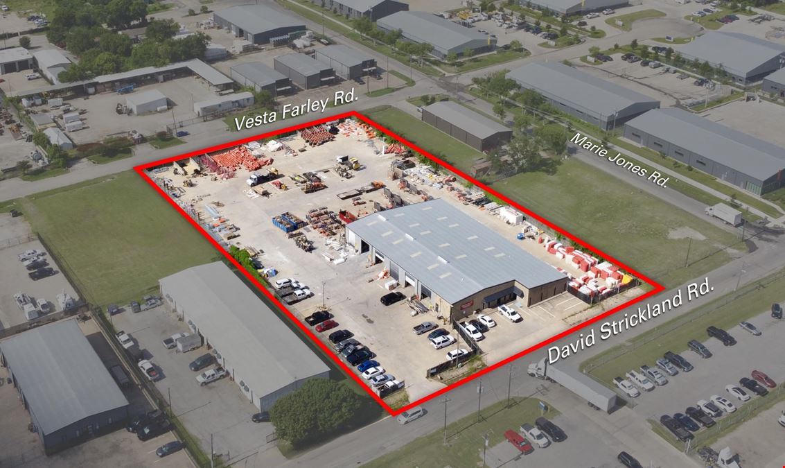 14,358 SF Grade-Level Industrial Bldg on Paved 2.20-Acre Fenced Lot