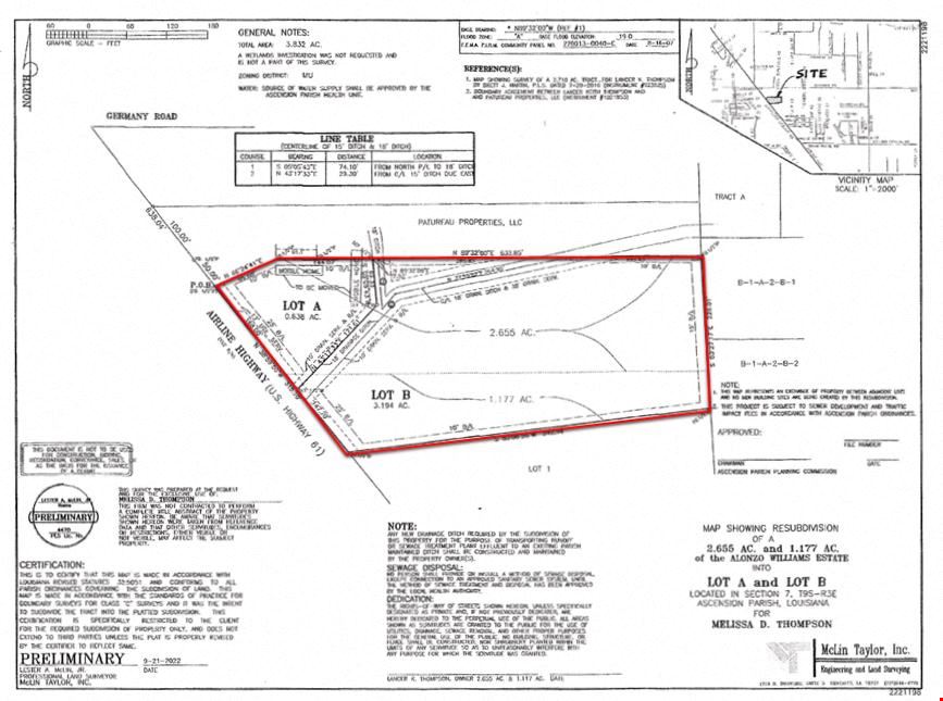 3.8 Acre Development Site on Airline Hwy.