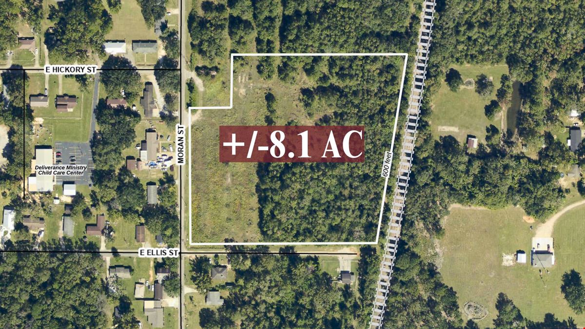 8+ Acres with Rail Access
