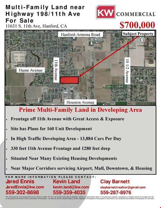 Multi-Family Land near Highway 198/11th Avenue