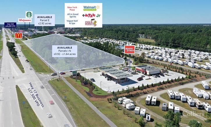 Ocean Lakes Village in Myrtle Beach | Parcels and Freestanding Building Available at Hwy 544 & Hwy 17 Business