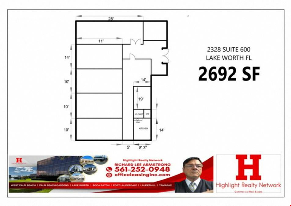 2692 SF Suite 600 Professional and Medical Office Space
