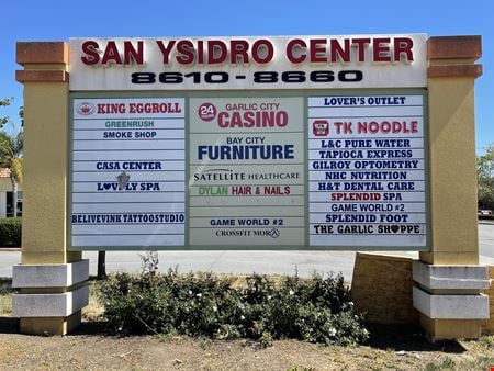 Preview of Retail space for Rent at 8610-8660 San Ysidro Avenue