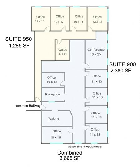 Preview of Office space for Rent at 333 Commerce Dr. 900-950
