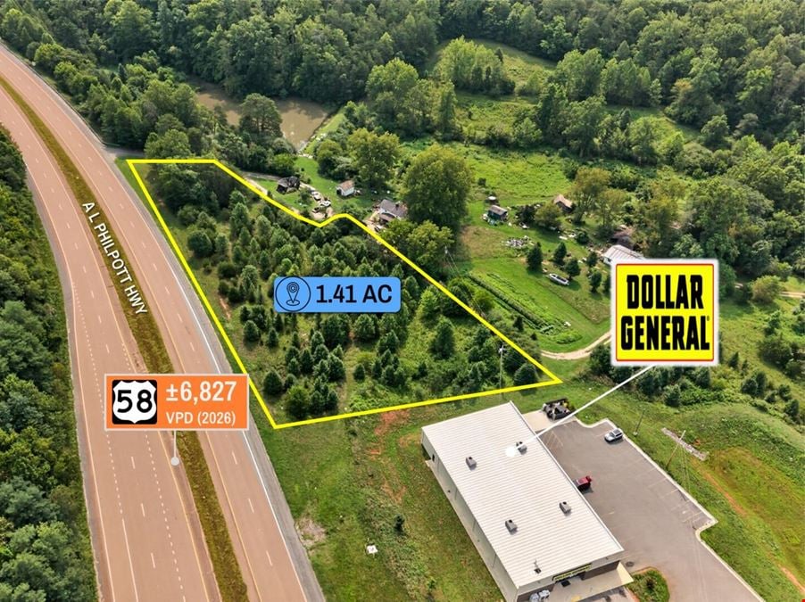 $1 Auction – 1.41 Acre Parcel | Dollar General Adjacent | 6K VPD | Martinsville, VA Area