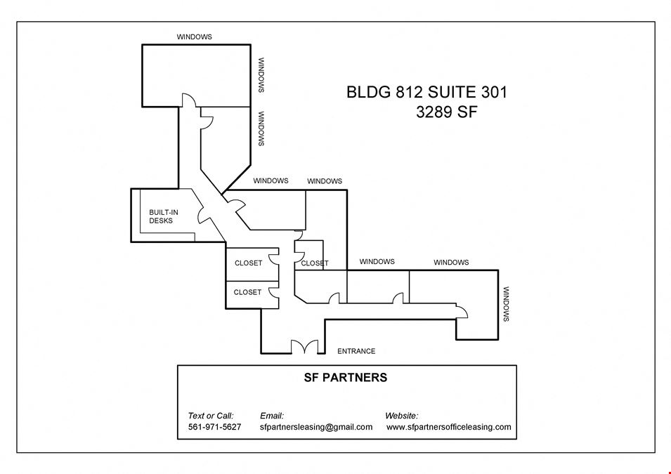 3289 SF 812-Suite 301 Professional Office Space