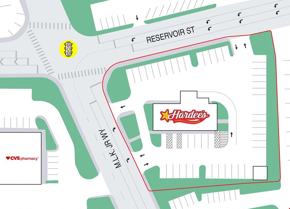 Ready-Made Drive-Thru at a Signalized Corner