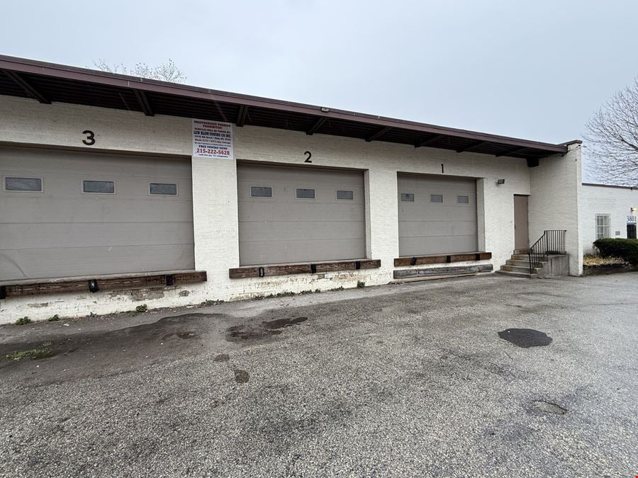 9,000 SF | 3801 Ridge Avenue | Warehouse With Six Loading Docks For Lease