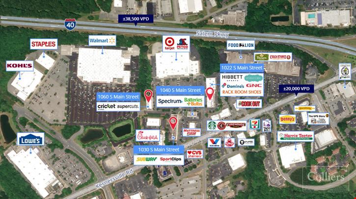Three Retail Suites Available for Lease in Kernersville, NC