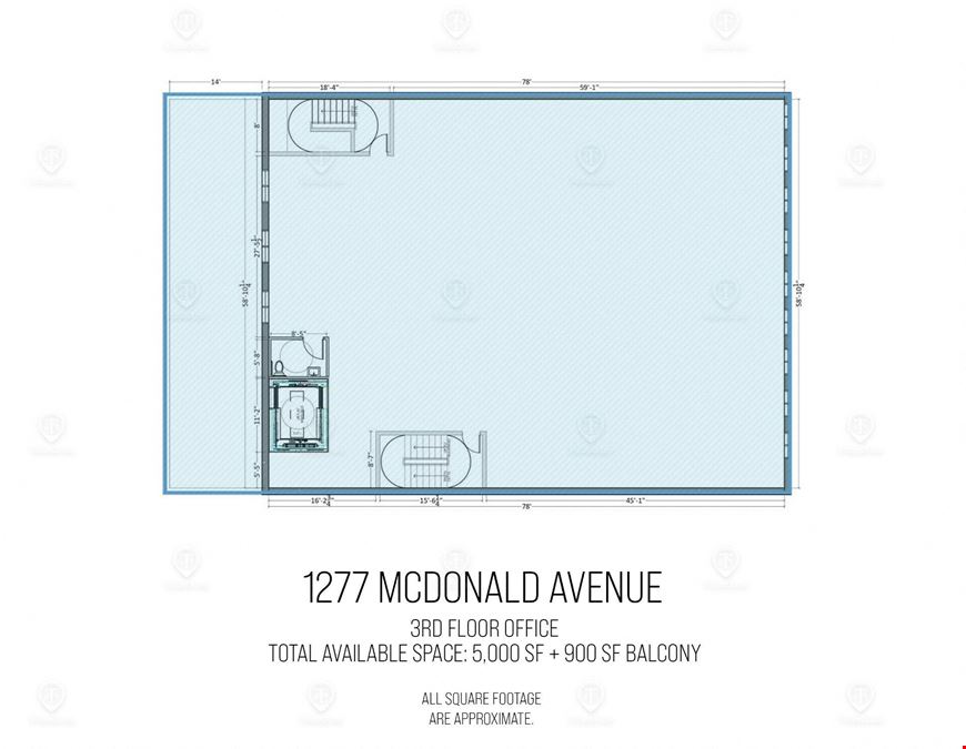 2,500 - 18,200 SF | 1277 McDonald Avenue | New Luxury Office Building For Lease