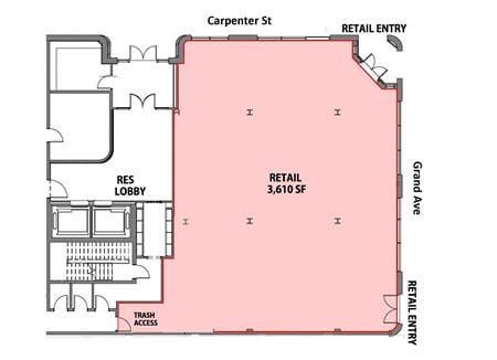 Preview of Retail space for Rent at 465 North Carpenter Street