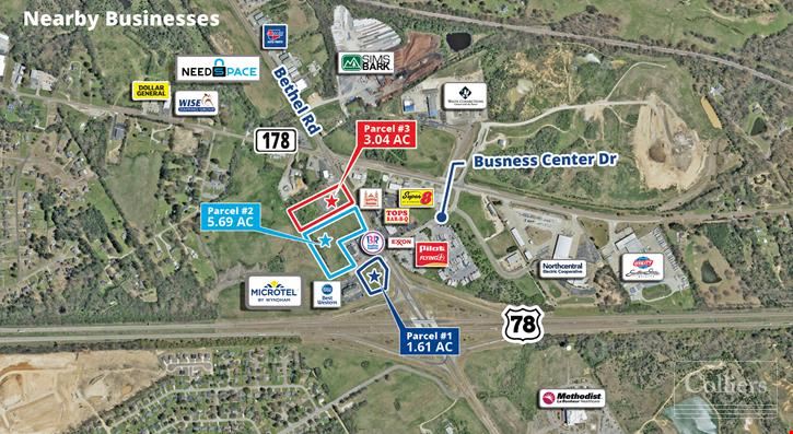 3 Parcels Totaling 10.34 Acres at Highway 78 & Bethel Road