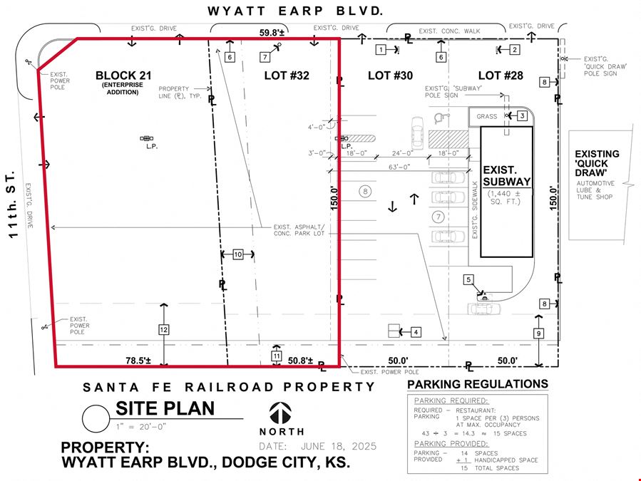 CORNER PAD SITE ON WYATT EARP BLVD.
