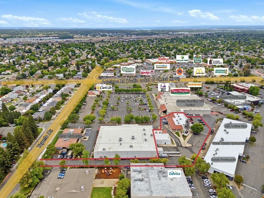 Value Add Strip Center with Cell Tower