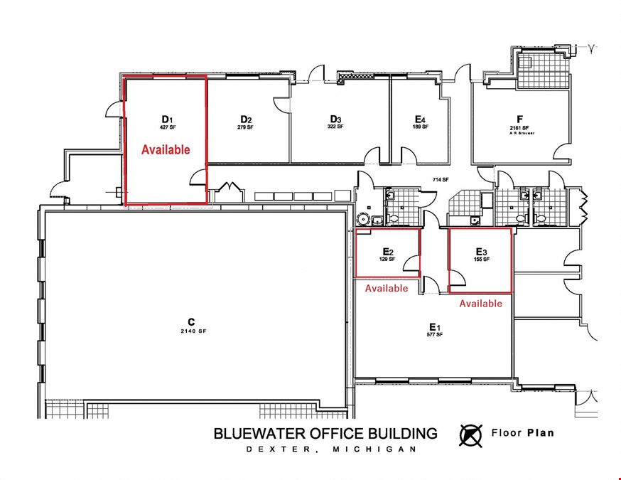 Bluewater Building Offices for Lease in Dexter