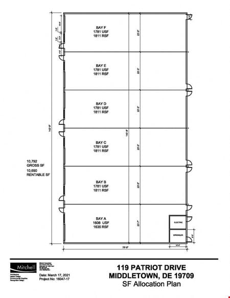 Preview of Industrial space for Rent at 119 Patriot Dr, Middletown, DE