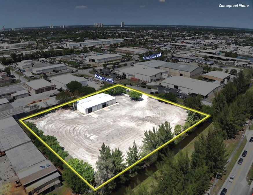 Industrial Outside Storage with Service Building For Lease