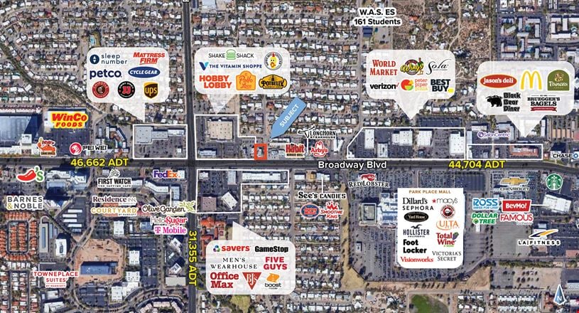 Preview of Retail space for Rent at 5621 E Broadway Blvd