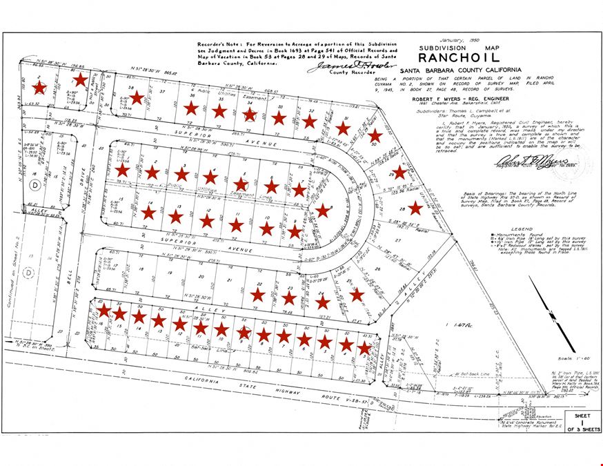 New Cuyama, CA 44-lot Vacant Subdivision