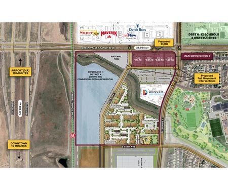 Preview of commercial space at Green Valley Ranch Boulevard and Pena Boulevard - SEQ