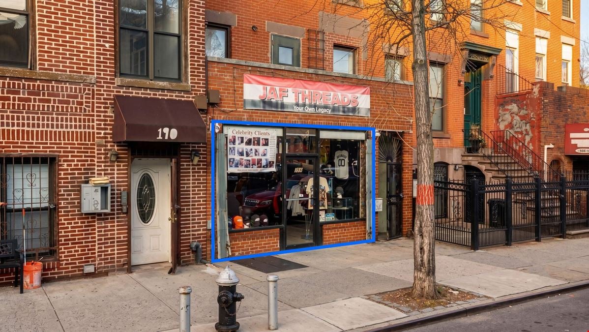 800 SF | 188 Tompkins Avenue | Bed-Stuy Vanilla Box Retail/Office With Backyard for Lease