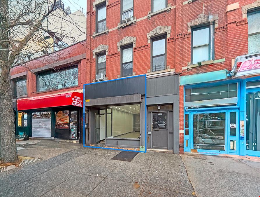 1,300 SF | 202 7th Avenue | New 12 FT Glass Storefront with Basement + Backyard for Lease