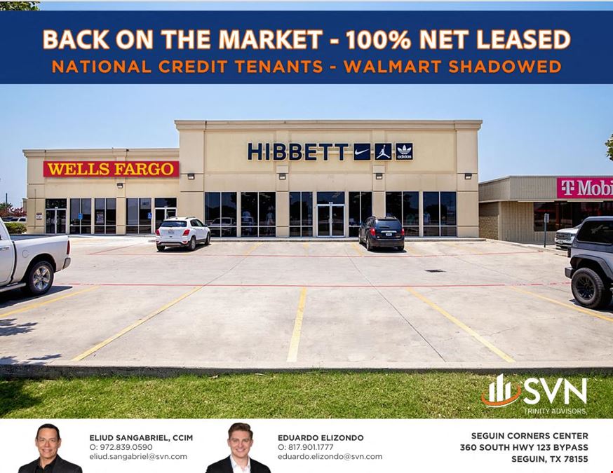 Wells Fargo & Hibbett Sports | Walmart Shadowed | Net Leased | Seguin TX