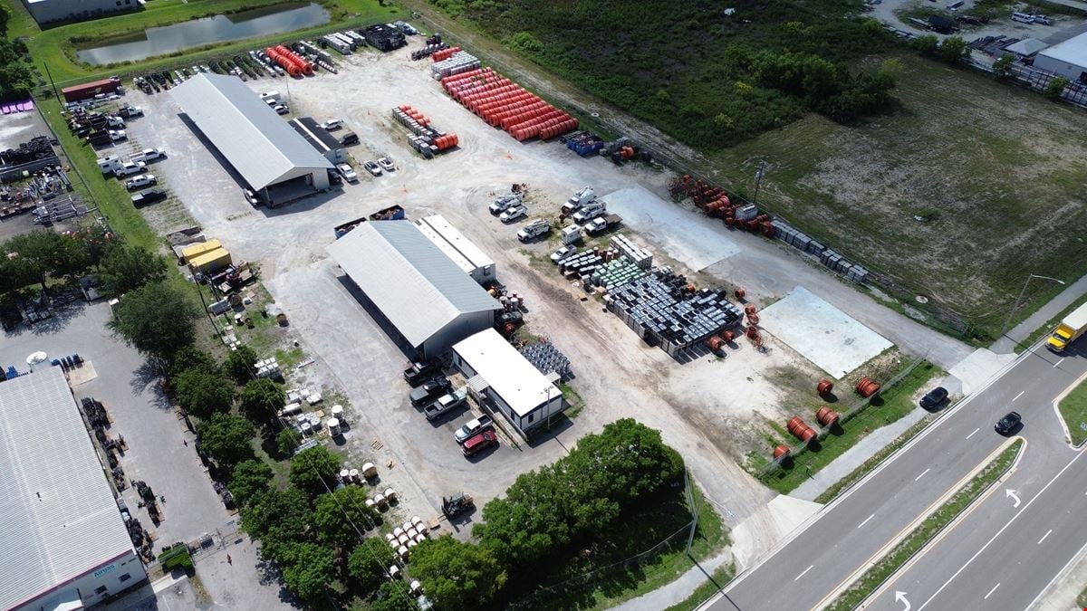 4.62 AC of Fully Fenced Industrial Land with Covered Storage