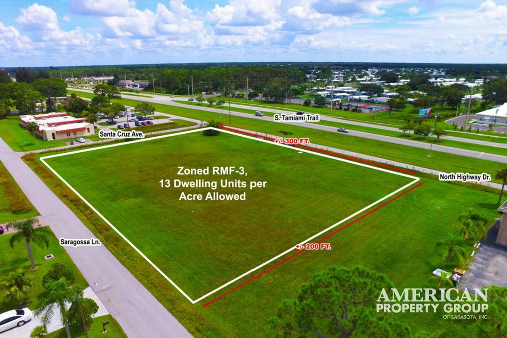 PRICE DROP! 1.36 Acres, Multifamily Land, near Warm Mineral Springs - Seller Financing