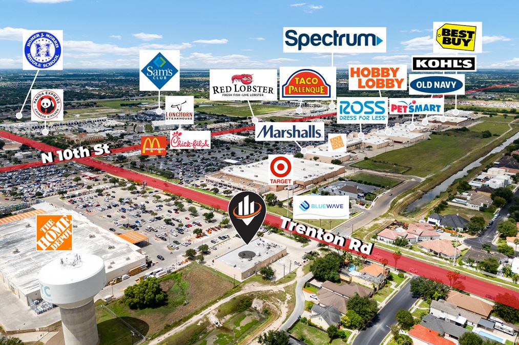 1,208 SF - 1,232 SF Retail Spaces | North McAllen