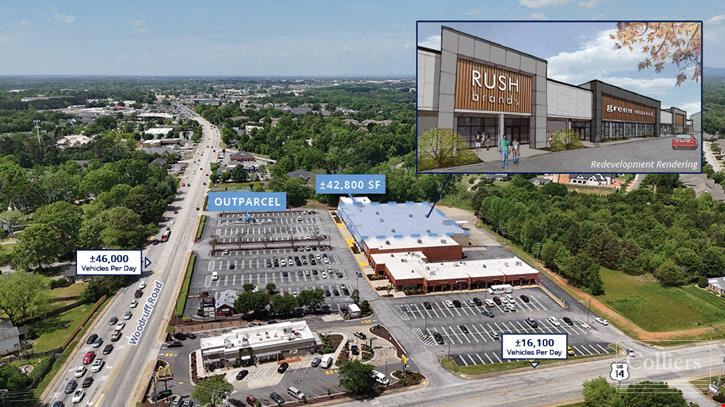 ±42,800 SF Anchor Suite Available | Rare Opportunity on Woodruff Road’s Busiest Intersection
