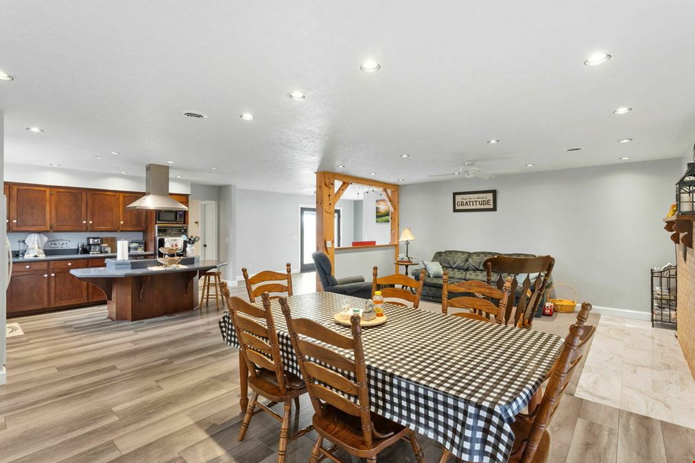 COUNTRY LIVING MEETS BUSINESS OPPORRUNITY ON 5+ ACRES
