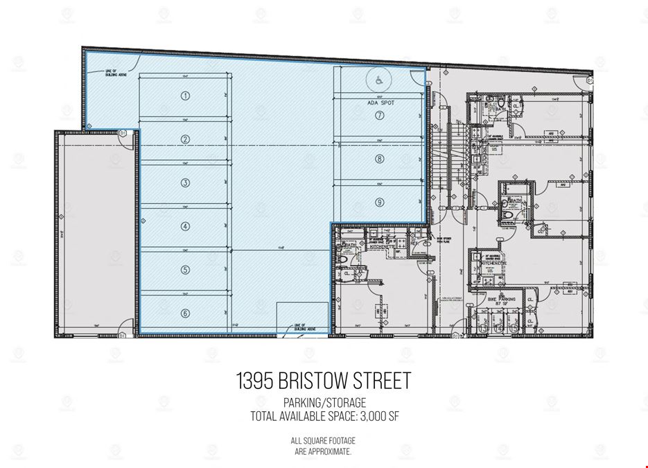 3,000 SF | 1395 Bristow Street | Newly Developed Parking/Storage For Lease