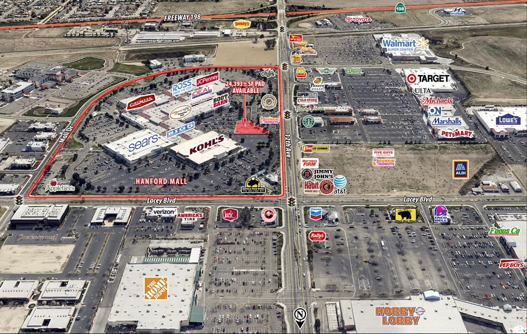 24,393± SF Out-Parcel Available at Hanford Mall - 1675 W. Lacey Blvd, Hanford, CA