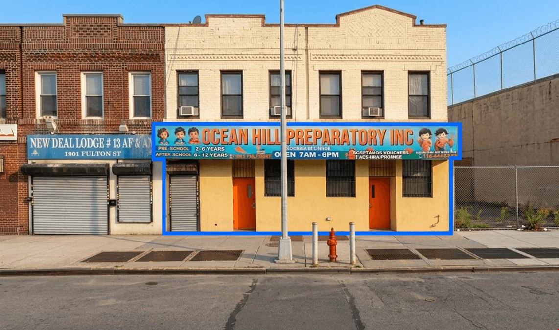 2,000 SF | 1903 Fulton Street | Cypress Hills Turnkey Daycare for Lease